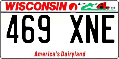 WI license plate 469XNE