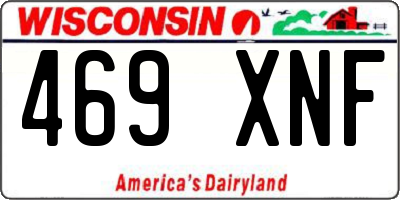 WI license plate 469XNF