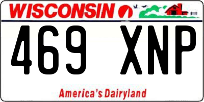 WI license plate 469XNP