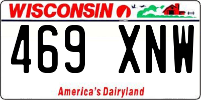 WI license plate 469XNW