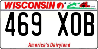 WI license plate 469XOB