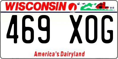WI license plate 469XOG