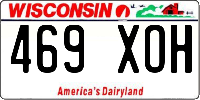 WI license plate 469XOH