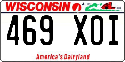 WI license plate 469XOI