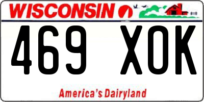 WI license plate 469XOK