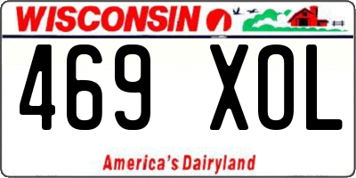 WI license plate 469XOL
