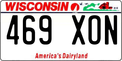 WI license plate 469XON