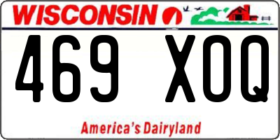 WI license plate 469XOQ