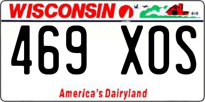WI license plate 469XOS