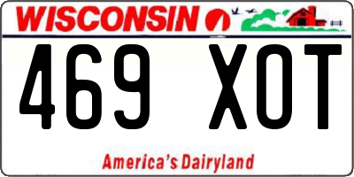 WI license plate 469XOT