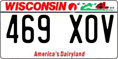 WI license plate 469XOV