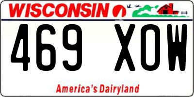 WI license plate 469XOW