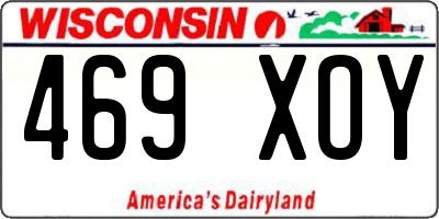 WI license plate 469XOY