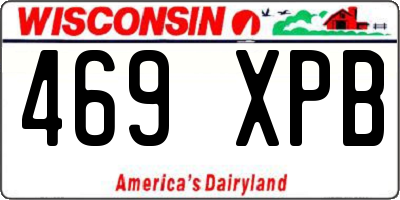 WI license plate 469XPB