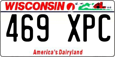 WI license plate 469XPC