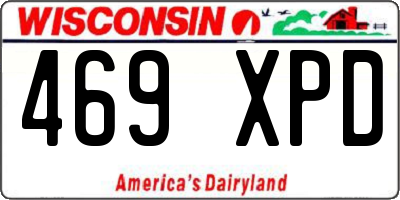 WI license plate 469XPD