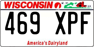 WI license plate 469XPF