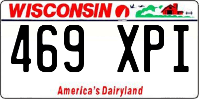WI license plate 469XPI