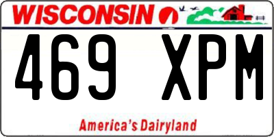 WI license plate 469XPM