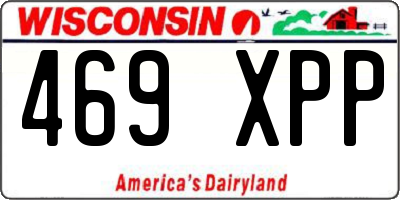 WI license plate 469XPP