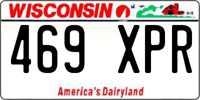 WI license plate 469XPR