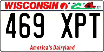 WI license plate 469XPT