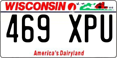 WI license plate 469XPU