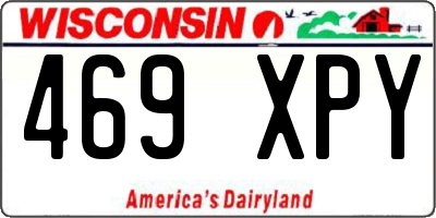 WI license plate 469XPY