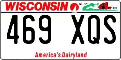 WI license plate 469XQS