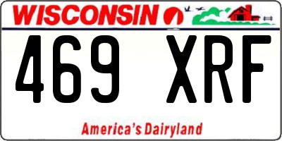 WI license plate 469XRF