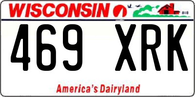 WI license plate 469XRK