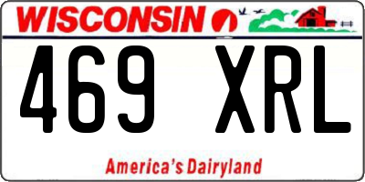 WI license plate 469XRL