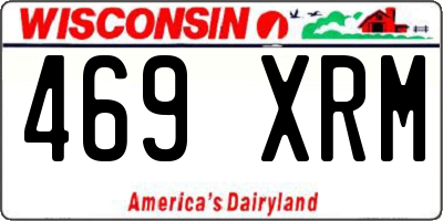 WI license plate 469XRM