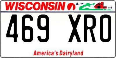 WI license plate 469XRO