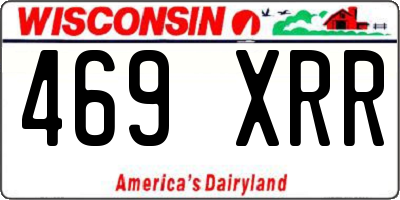 WI license plate 469XRR