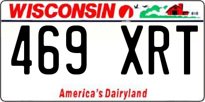 WI license plate 469XRT