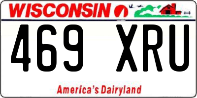 WI license plate 469XRU