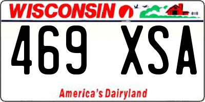 WI license plate 469XSA