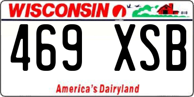 WI license plate 469XSB