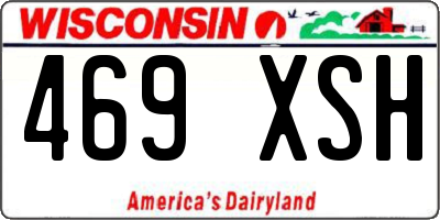 WI license plate 469XSH