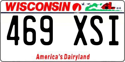 WI license plate 469XSI