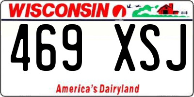 WI license plate 469XSJ