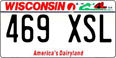 WI license plate 469XSL