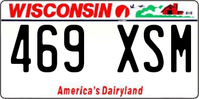 WI license plate 469XSM