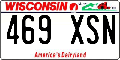 WI license plate 469XSN