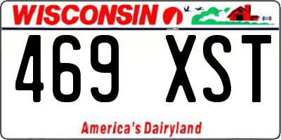WI license plate 469XST