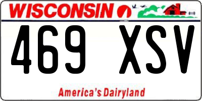 WI license plate 469XSV