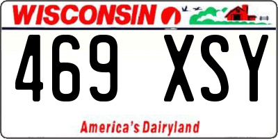 WI license plate 469XSY