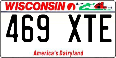 WI license plate 469XTE