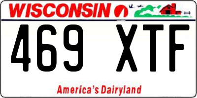 WI license plate 469XTF